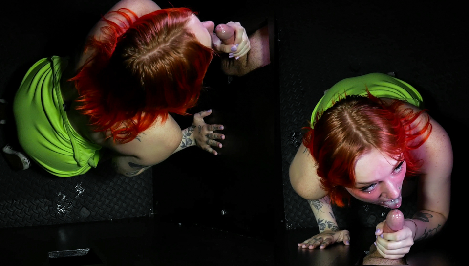 Cute Redhead Cassie Solis' Gloryhole in POV, enjoy!